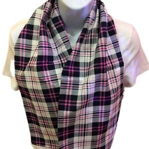 Plaid Pink Women's Scarf